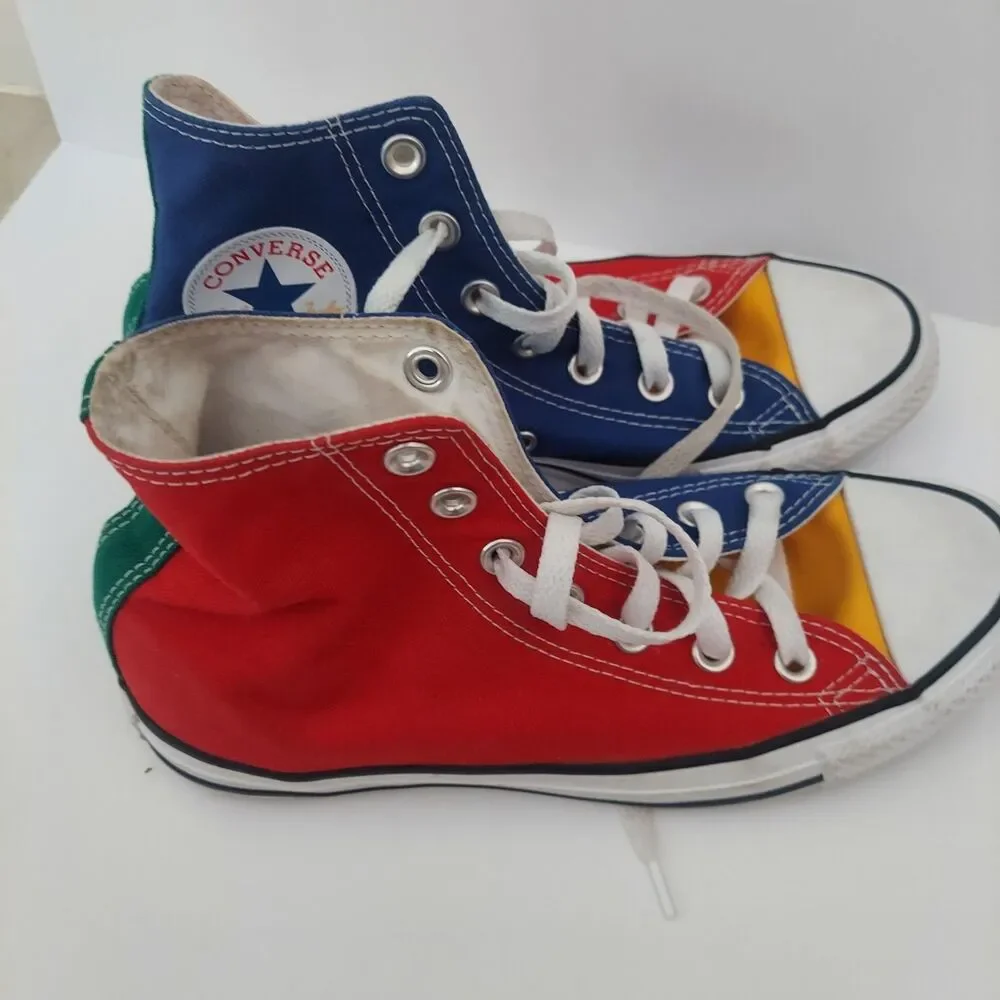 Converse Chuck Taylor Color Block Hi Top Sneakers Women's 7 Men's 5